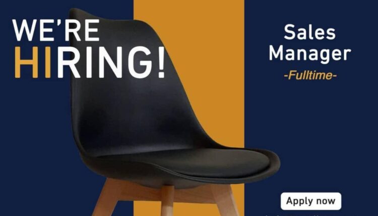 Sales manager job advertisement